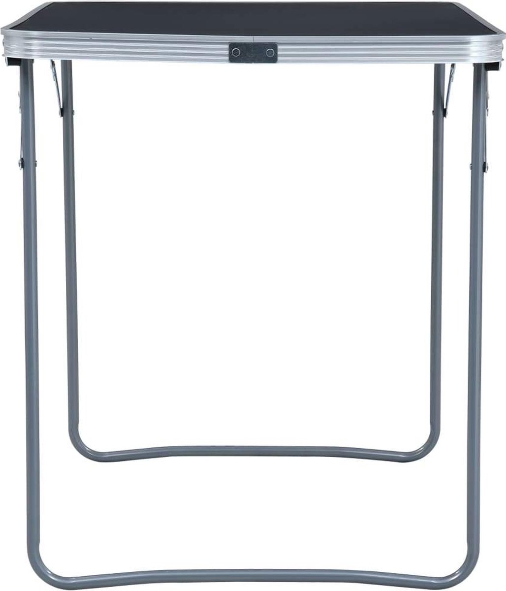 Vidaxl Campingtafel Inklapbaar Met Metalen Frame 80x60 Cm - Grijs