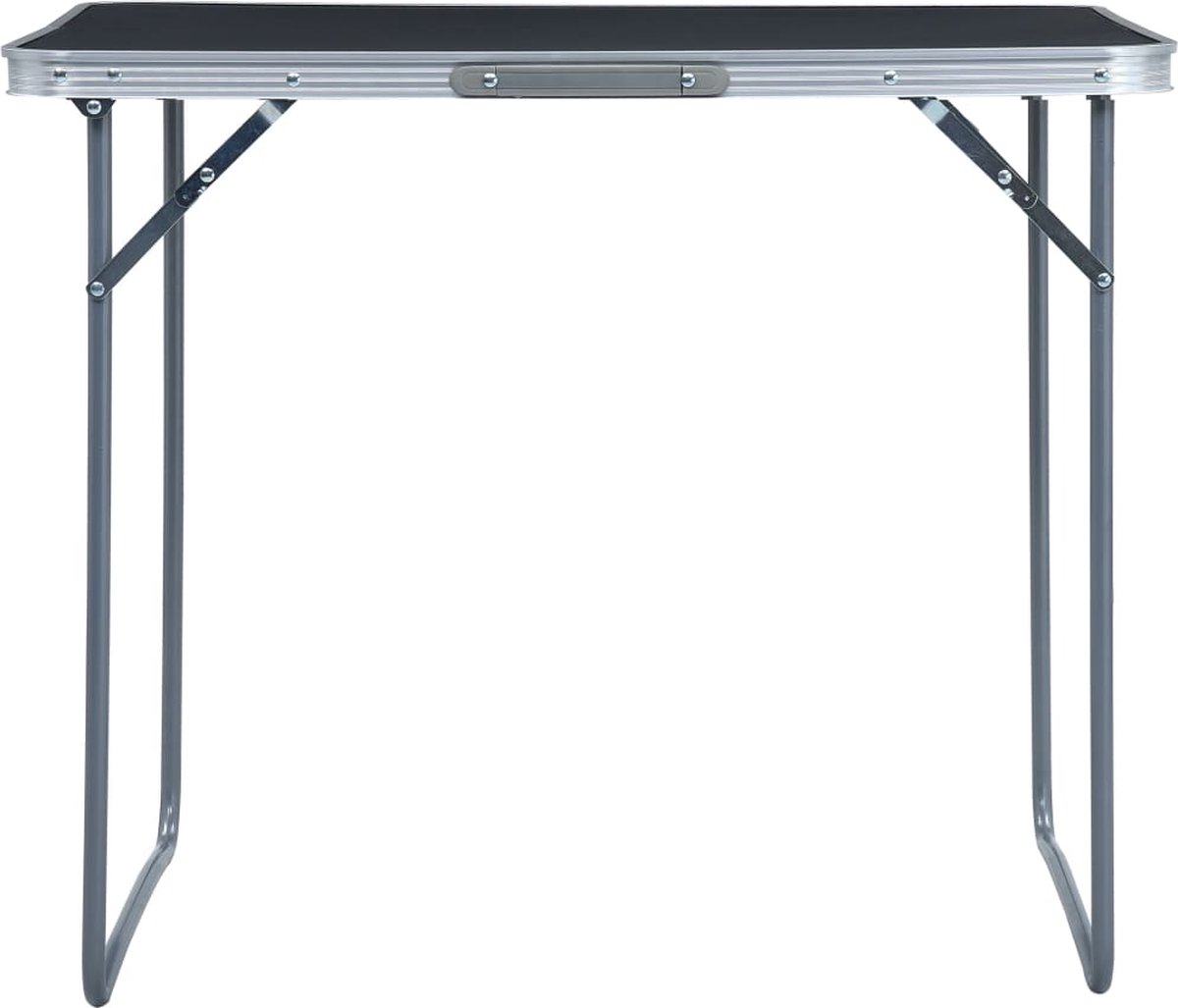 Vidaxl Campingtafel Inklapbaar Met Metalen Frame 80x60 Cm - Grijs