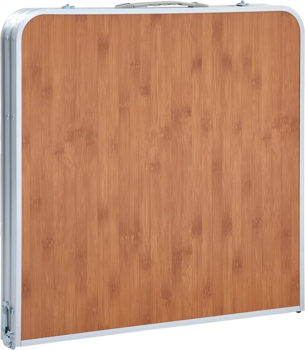 Vidaxl Campingtafel Inklapbaar 120x60 Cm Aluminium - Bruin