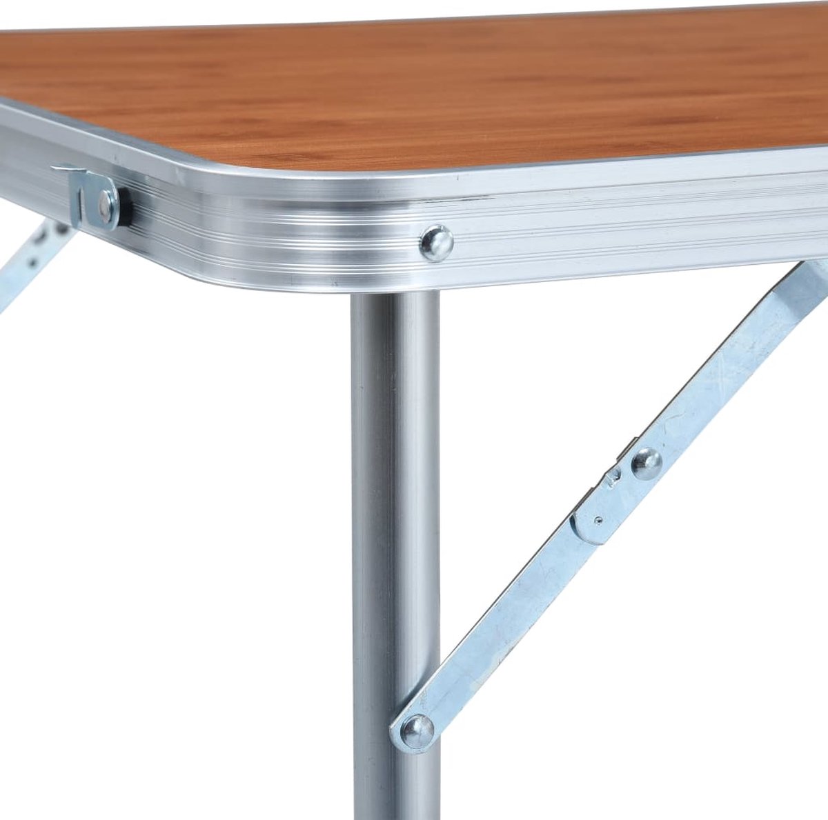Vidaxl Campingtafel Inklapbaar 120x60 Cm Aluminium - Bruin