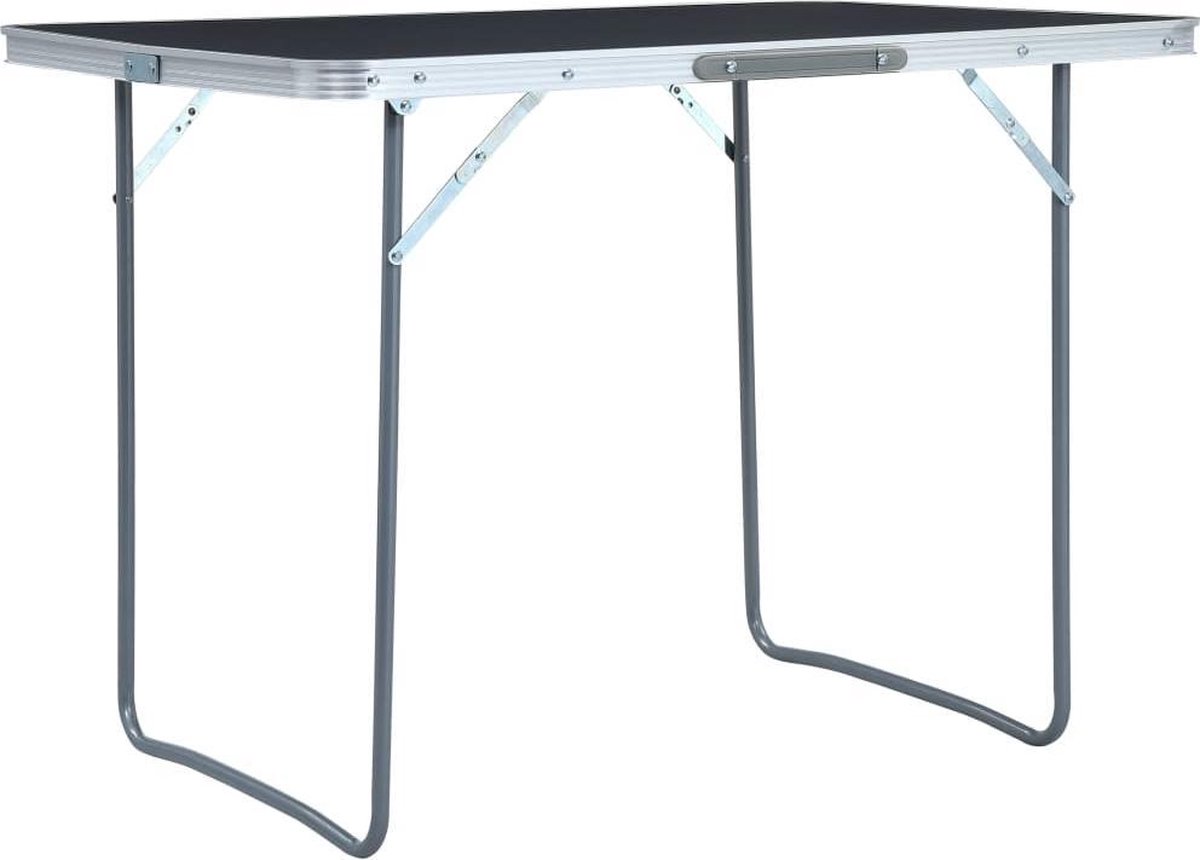 Vidaxl Campingtafel Inklapbaar 120x60 Cm Aluminium - Grijs