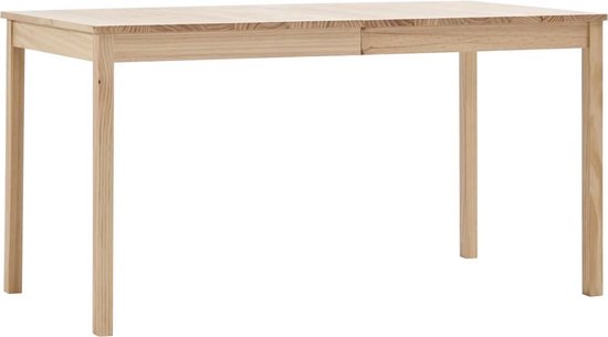 Vidaxl Eettafel 140x70x73 Cm Grenenhout - Bruin