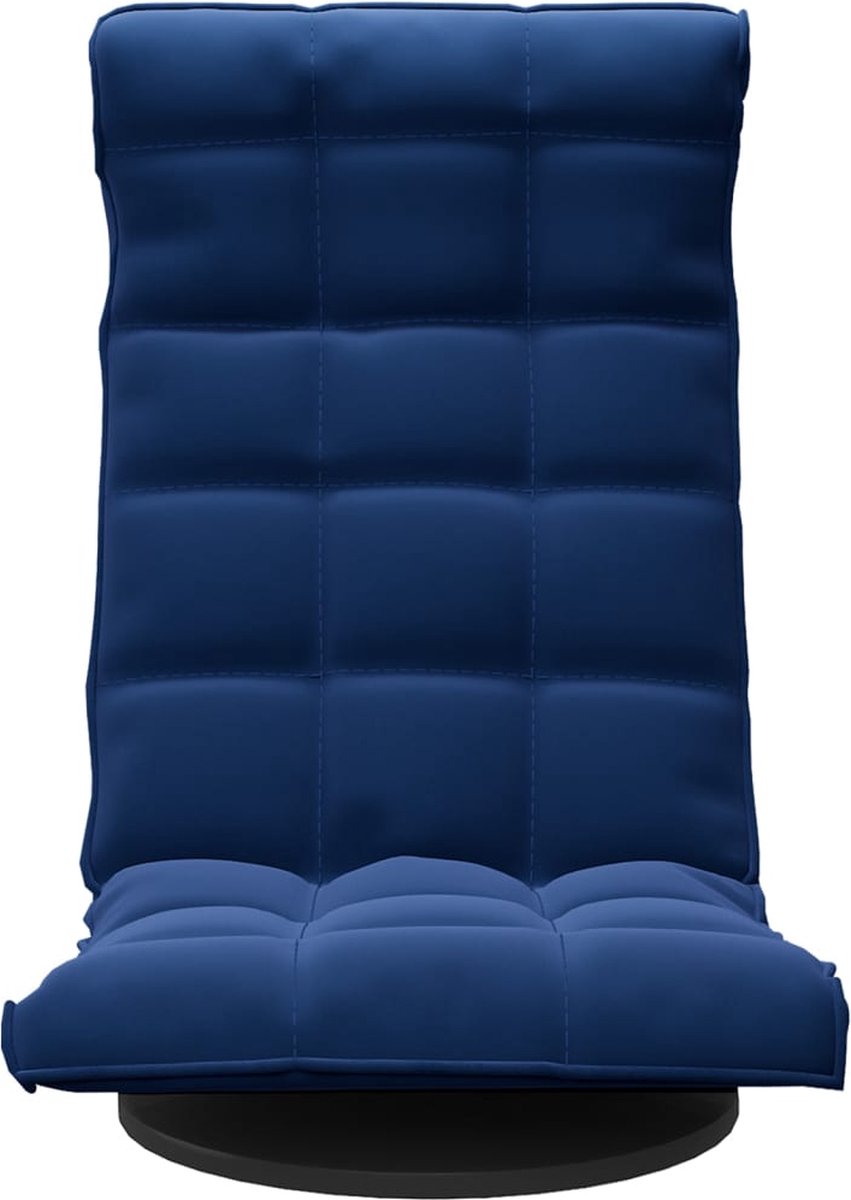 Vidaxl Vloerstoel Draaibaar Fluweel - Blauw