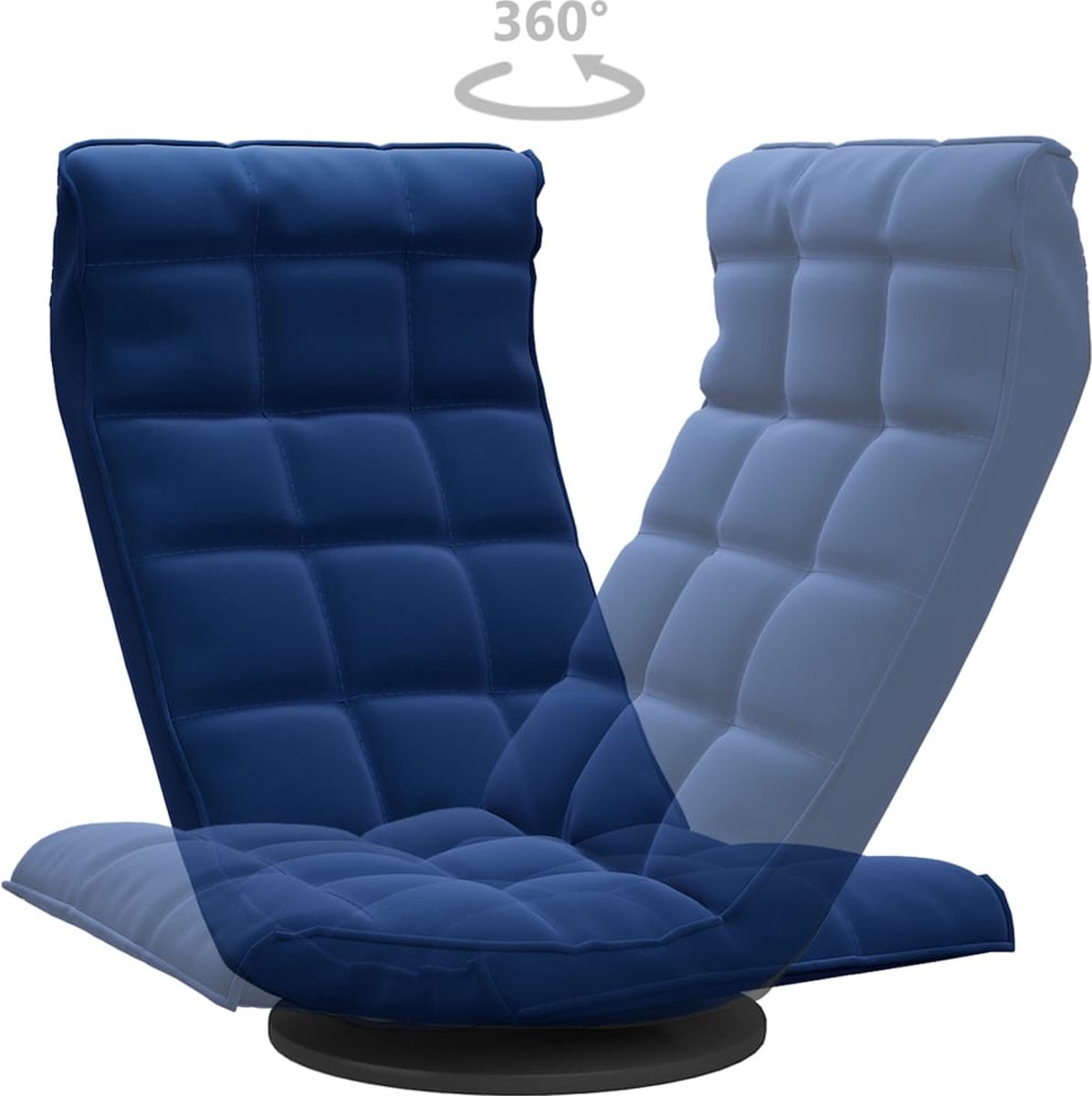 Vidaxl Vloerstoel Draaibaar Fluweel - Blauw