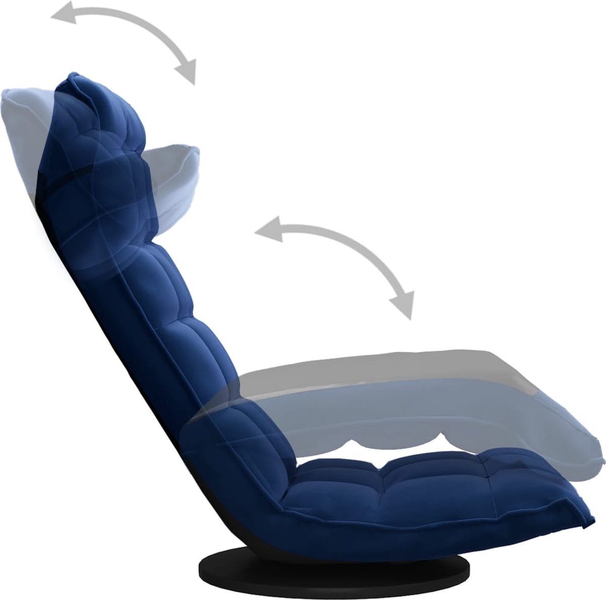 Vidaxl Vloerstoel Draaibaar Fluweel - Blauw