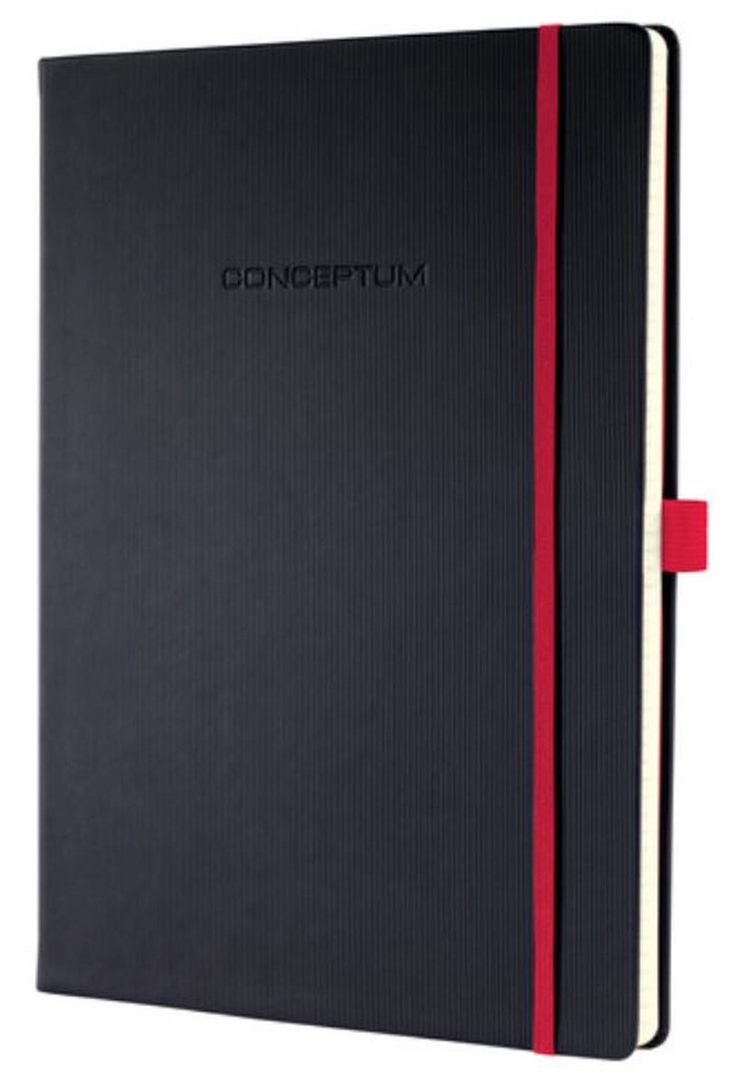 Notitieboek Sigel Conceptum Red Edition Hardcover A4 Lijn - Zwart