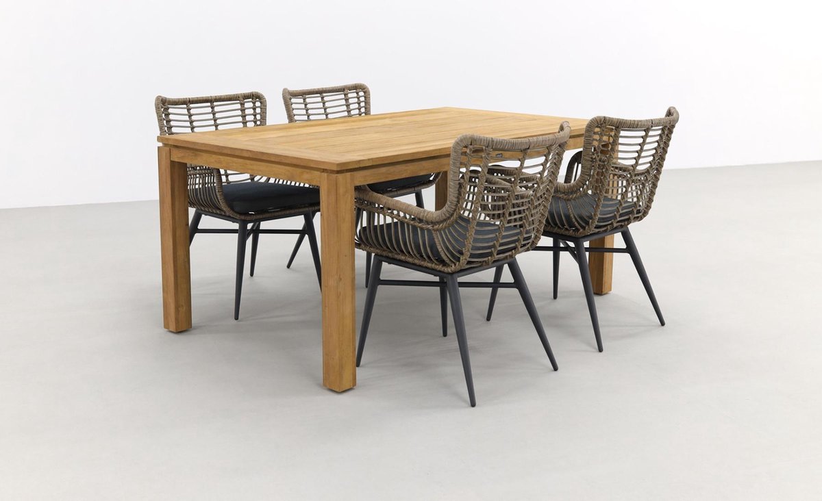 Jasmine Natural/rome Brown 170 Cm. Tuinset - 5-delig - Bruin