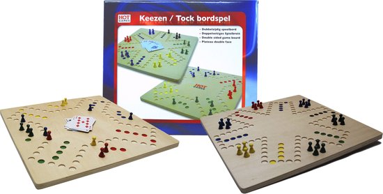 HOT Sports + Toys Hot Games Houten Spel Keezenspel 4 Plus 6 Personen