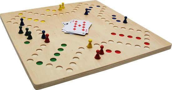 HOT Sports + Toys Hot Games Houten Spel Keezenspel 4 Plus 6 Personen