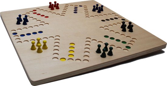HOT Sports + Toys Hot Games Houten Spel Keezenspel 4 Plus 6 Personen