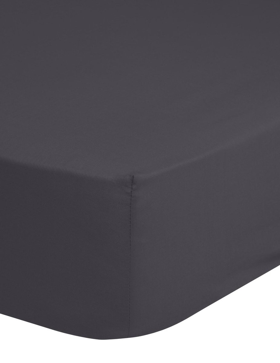 Hip Hoeslaken Satijn Antraciet-lits-jumeaux (180x200 Cm) - Grijs