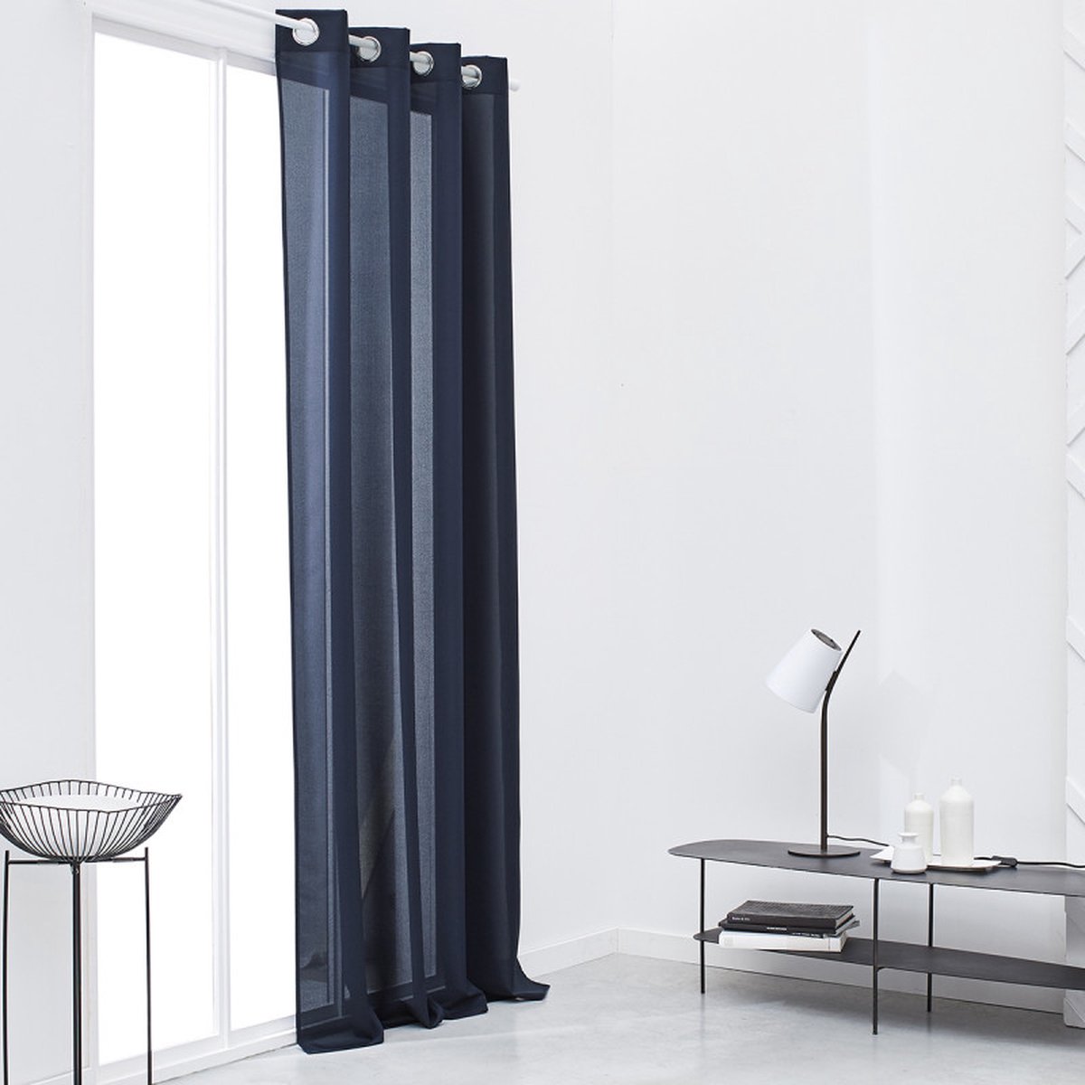 Today Kant En Klaar Lichtdoorlatend Gordijn - 140 X 240 Cm - Navy - Donker - Blauw