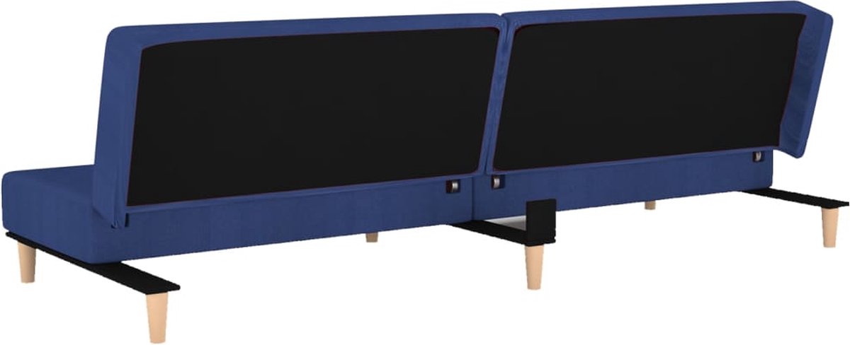Vidaxl Slaapbank 2-zits Met 2 Kussens Stof - Blauw