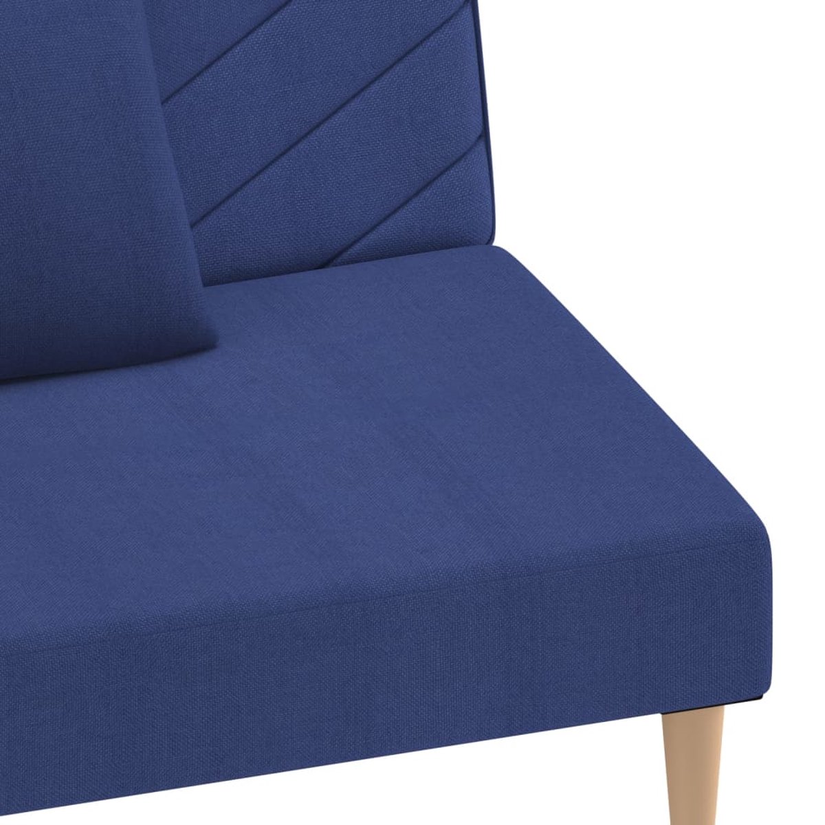 Vidaxl Slaapbank 2-zits Met 2 Kussens Stof - Blauw