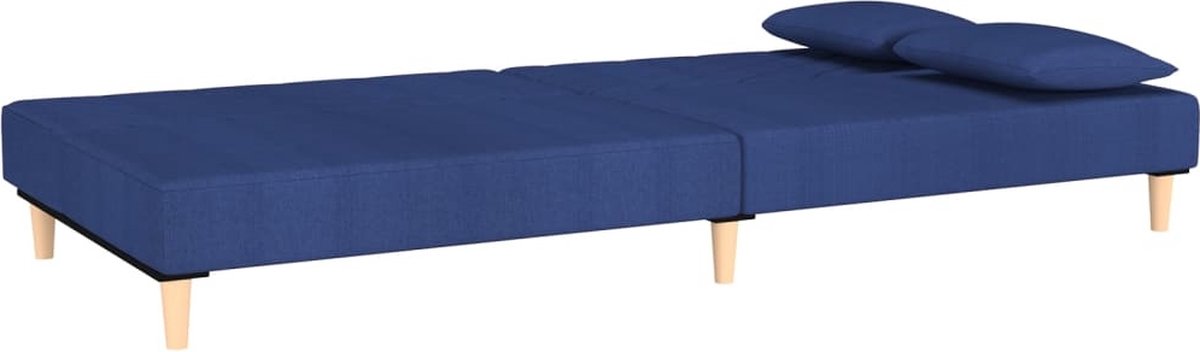 Vidaxl Slaapbank 2-zits Met 2 Kussens Stof - Blauw