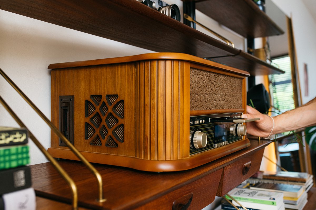 Platenspeler Met Dab+/fm Radio, Usb Encoding, Cd- En Casettespeler Classic Phono Tcd-2570 Hout - Bruin