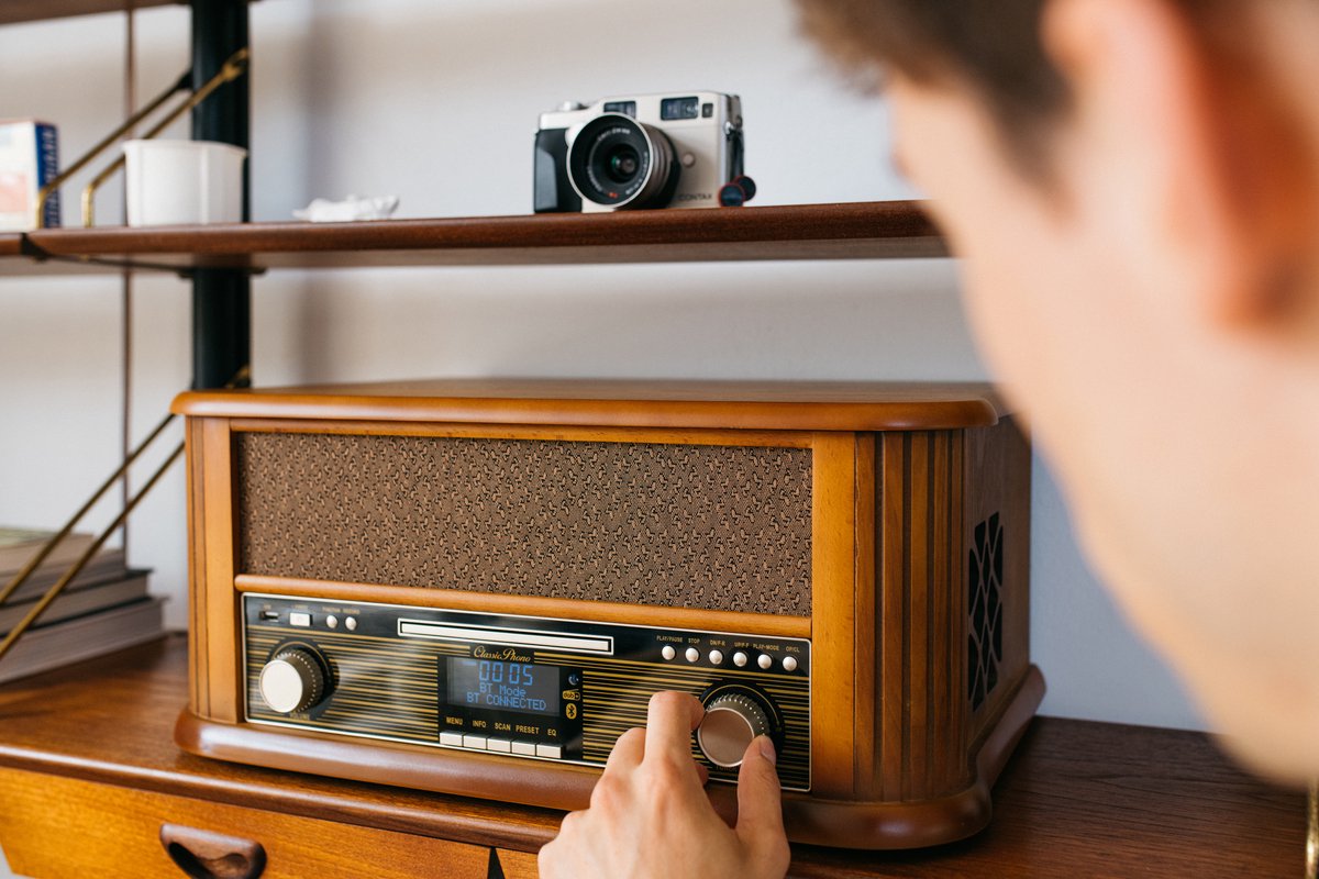 Platenspeler Met Dab+/fm Radio, Usb Encoding, Cd- En Casettespeler Classic Phono Tcd-2570 Hout - Bruin