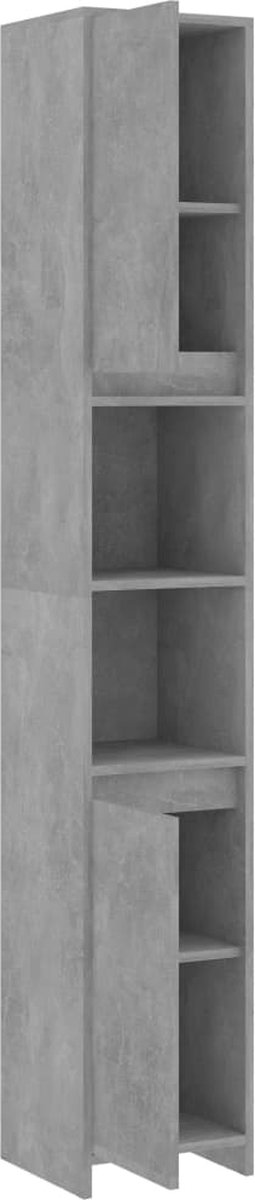 Vidaxl Badkamerkast 30x30x183,5 Cm Spaanplaat Beton - Grijs