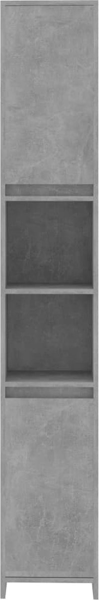 Vidaxl Badkamerkast 30x30x183,5 Cm Spaanplaat Beton - Grijs