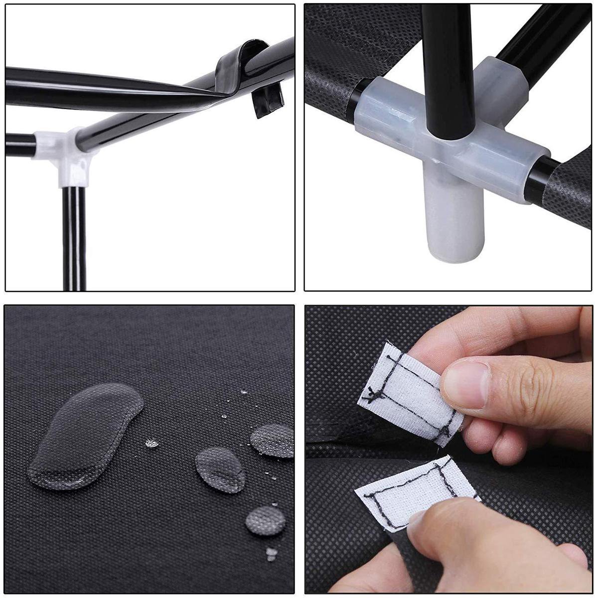 Nancy's Garderobekast Xl - Kledingkast - Opvouwbare Garderobekast - Zwart