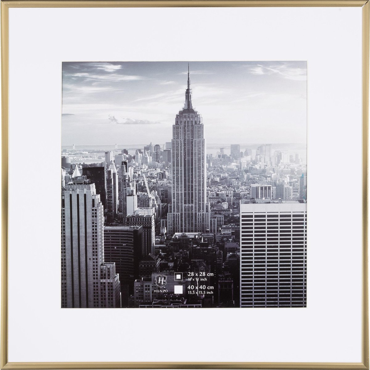 Henzo Fotolijst - Manhattan - Fotomaat 40x40 Cm - - Goud