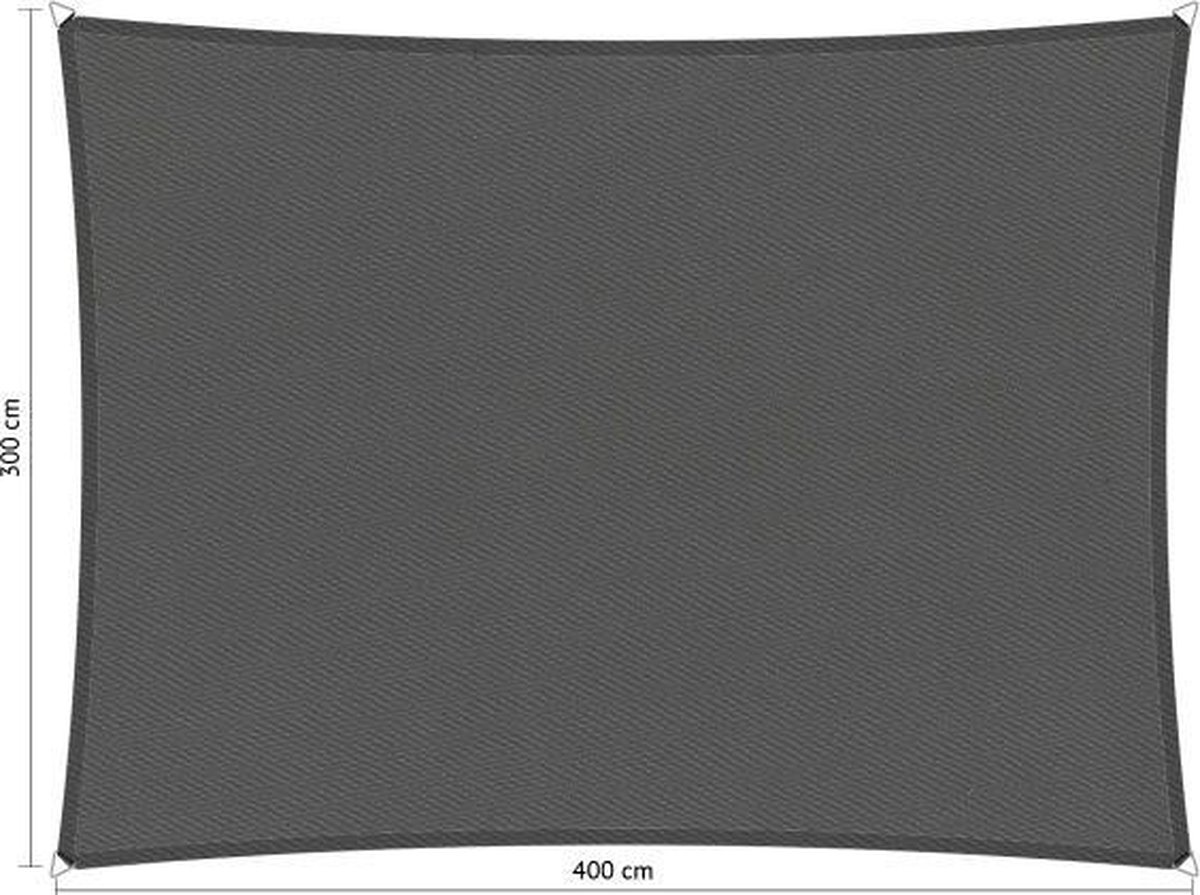 Shadow Comfort Waterafstotend Rechthoek 3x4m Vintage Grey - Grijs