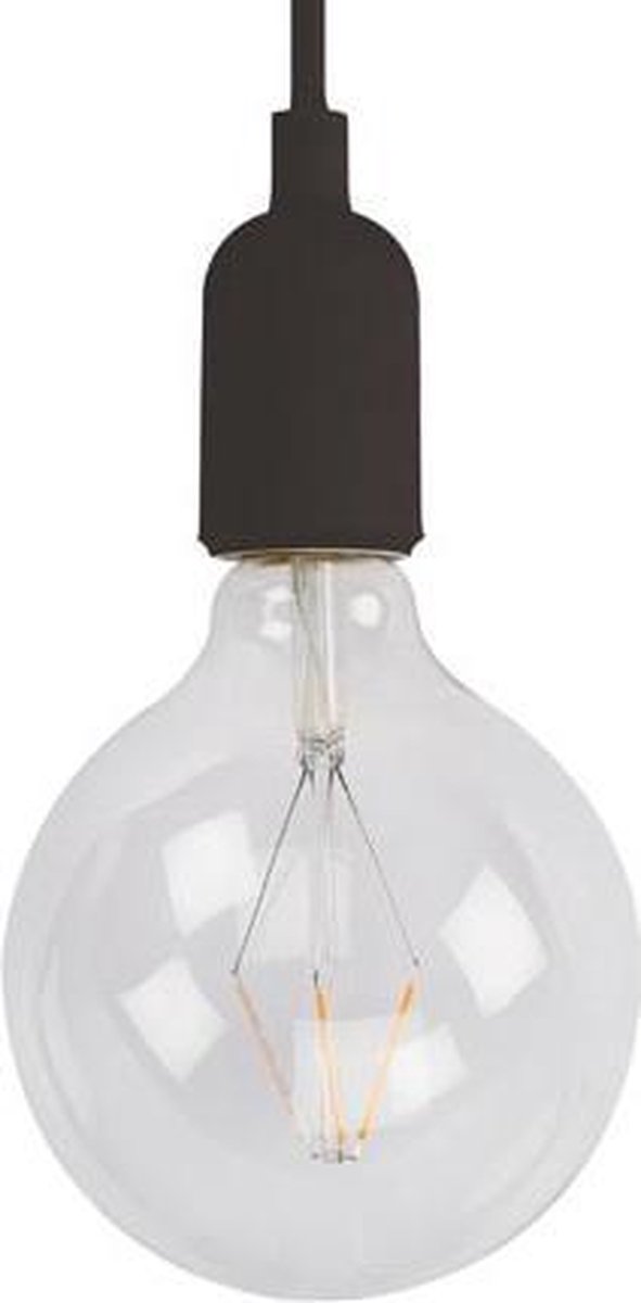 Velleman Hanglamp 100 Cm E27 Siliconen/textiel - Zwart