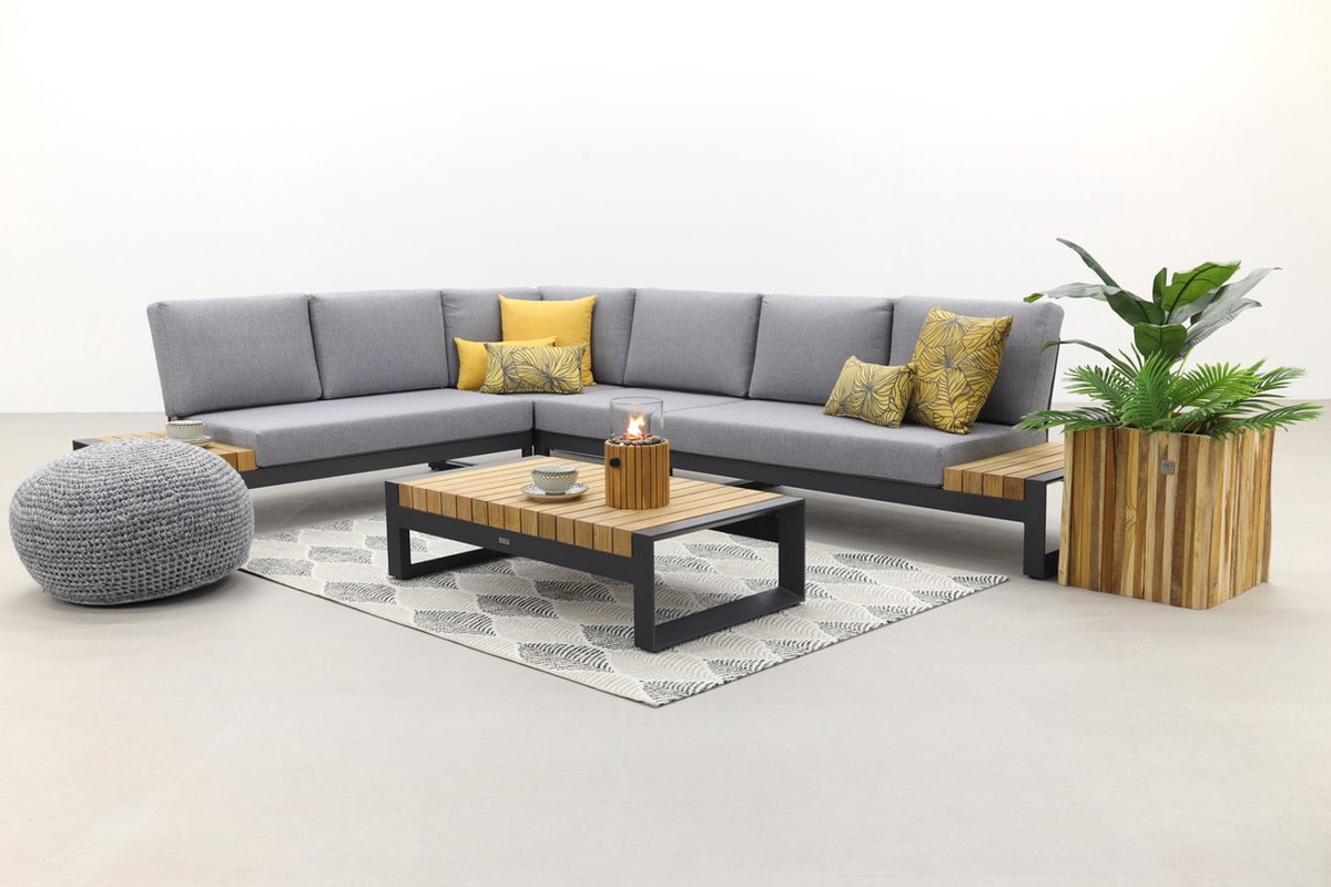 Taste Matisse Loungeset - Antraciet - 5 Delig - Grijs