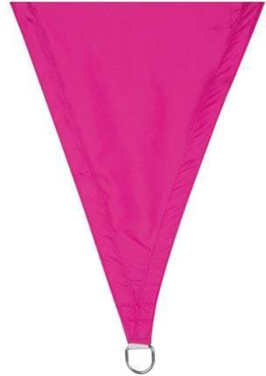 Velleman Compleet Pakket: Schaduwdoek Driehoek 3,6x3,6x3,6m Fuchsia Met Waterafstootmiddel En Rvs Bevestigingsset - Roze