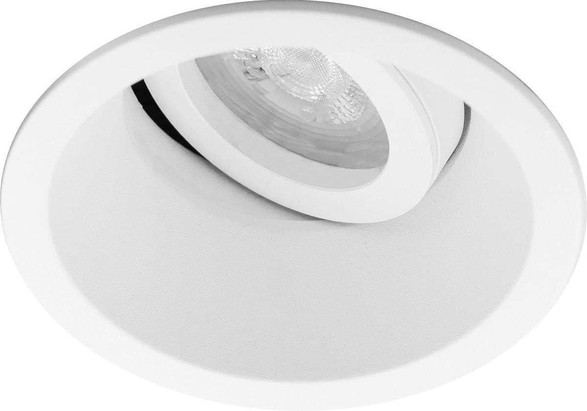 BES LED Spot Armatuur Gu10 - Pragmi Zano Pro - Inbouw Rond - Mat - Aluminium - Kantelbaar - Ø93mm - Wit