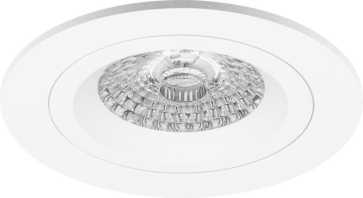 BES LED Spot Armatuur Gu10 - Pragmi Rodos Pro - Inbouw Rond - Mat - Aluminium - Ø93mm - Wit