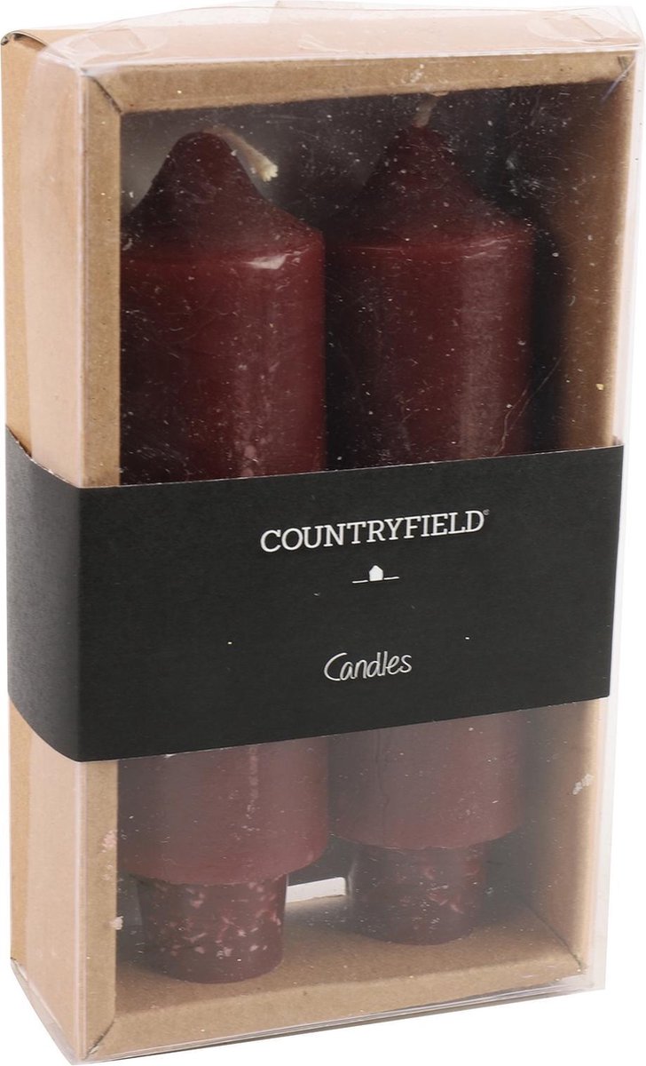 Countryfield Kaarsen Vela 12,5 Cm Wax 2 Stuks - Zwart