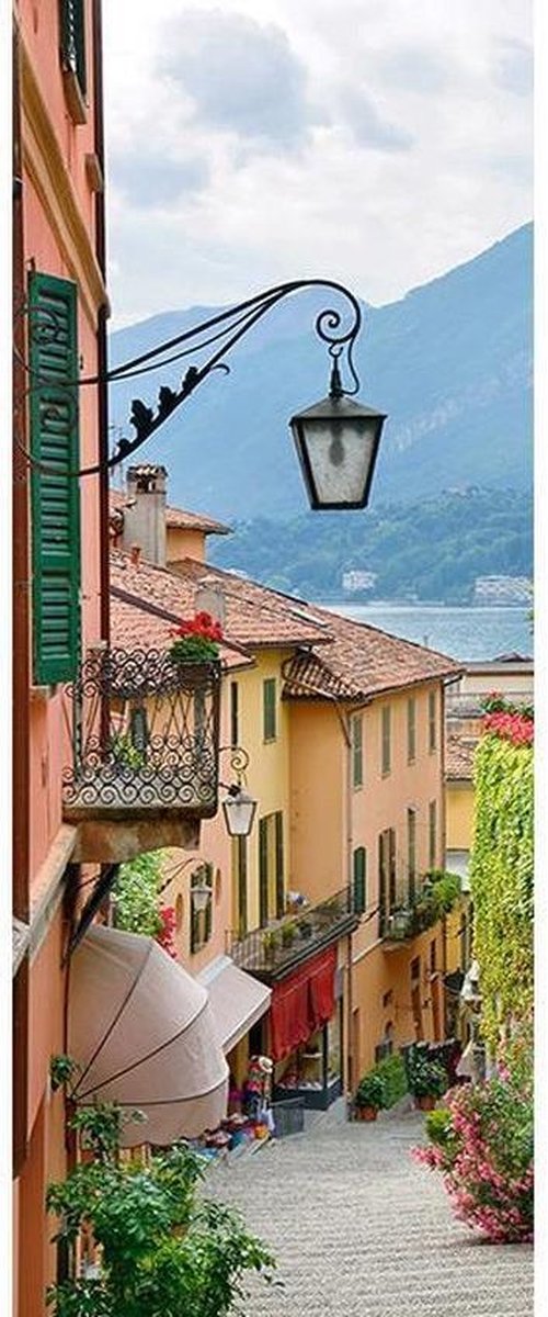Walplus Deurdecoratie Oude Stad 200 X 88 Cm Pvc