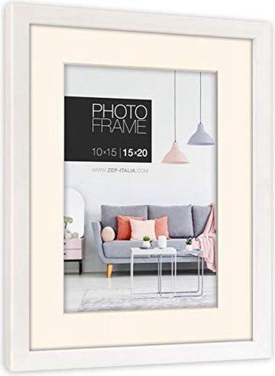 Zep Fotolijst Edison Passe-partout 9 X 13 Cm / 13 X 18 Cm - Wit
