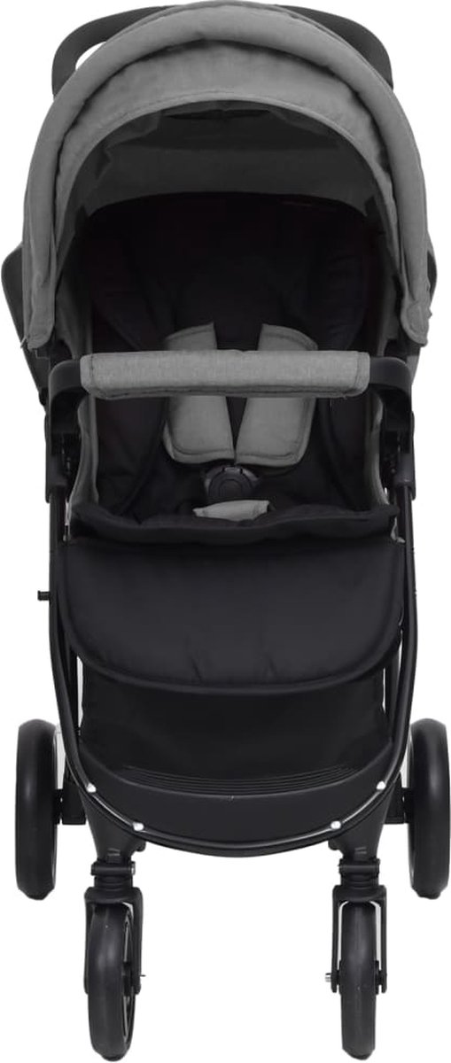 Vidaxl Kinderwagen 3-in-1 Staal Licht - Grijs