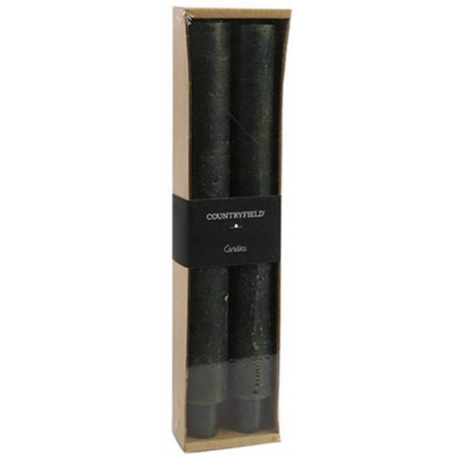 Countryfield Kaarsen Vela 25 Cm Wax 2 Stuks - Zwart