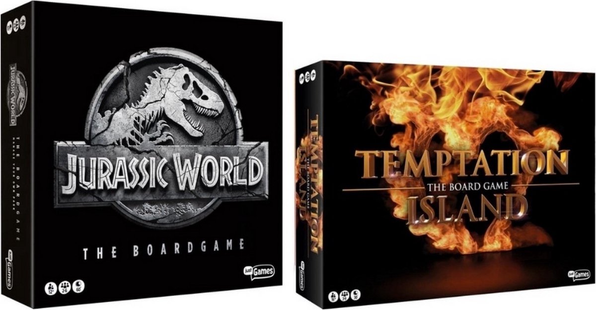 Spellenbundel - 2 Stuks - Jurassic World The Boardgame & Temptation Island