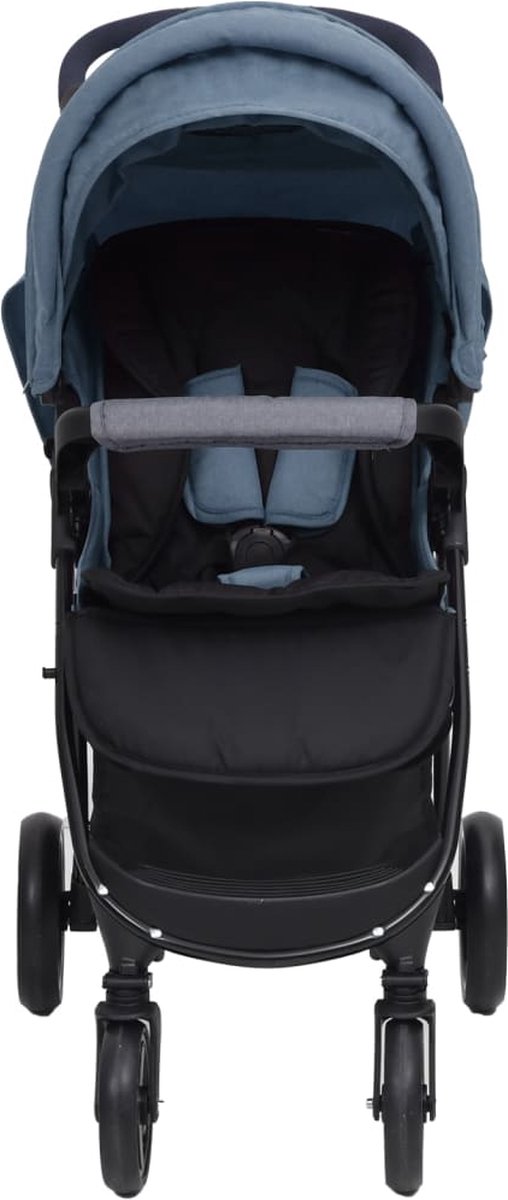 Vidaxl Kinderwagen 3-in-1 Staal Marine - Blauw