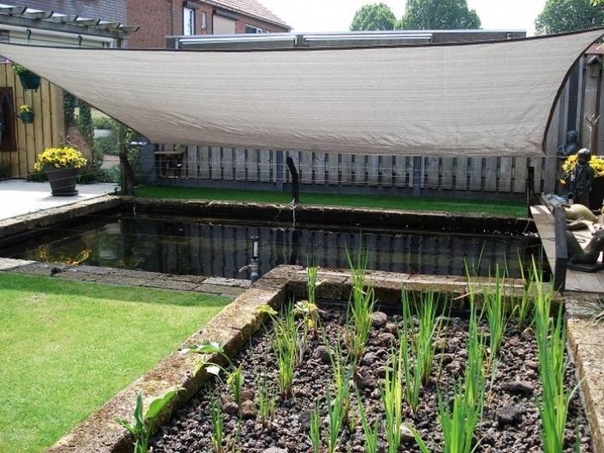 Shadow Comfort Compleet Pakket: Rechthoek 2x4m Duocolor Carbon Black Met Rvs Bevestigingsset En Buitendoekreiniger - Grijs