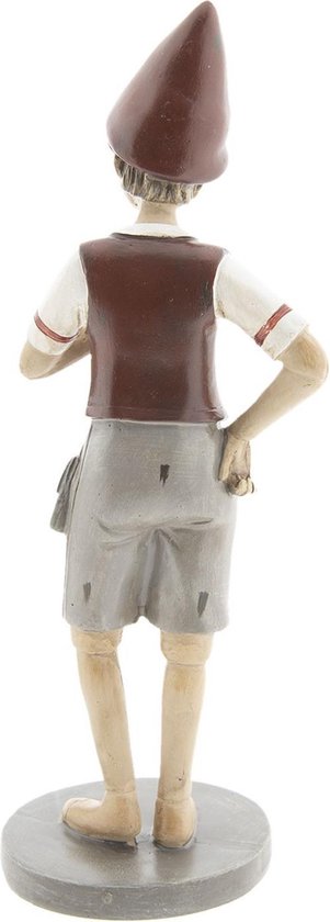 Clayre & Eef Decoratie Figuur Pinokkio 11*9*30 Cm Meerkleurig Polyresin Pinokkio 6pr2418 - Grijs