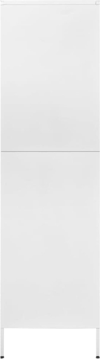 Vidaxl Kledingkast 90x50x180 Cm Staal - Wit