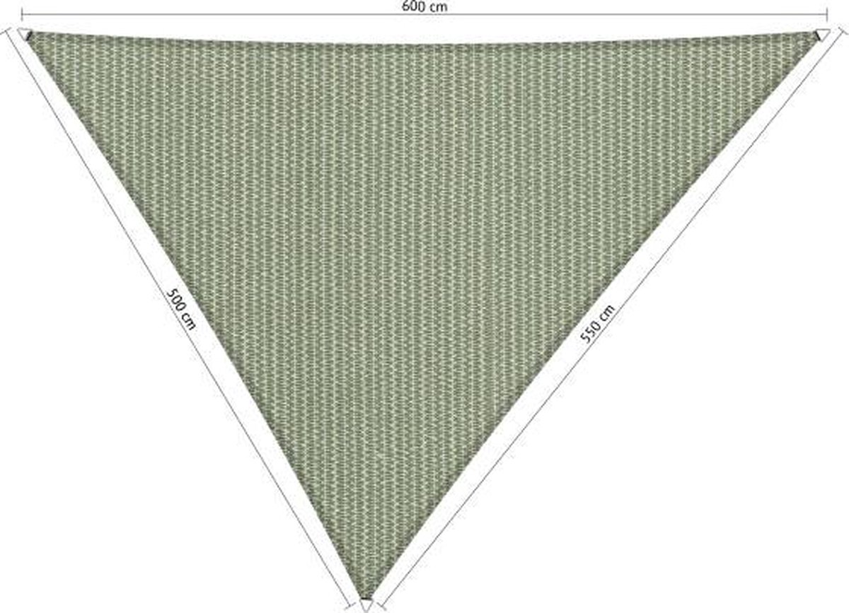 Shadow Comfort Driehoek 5x5,5x6m Moonstone Green - Groen