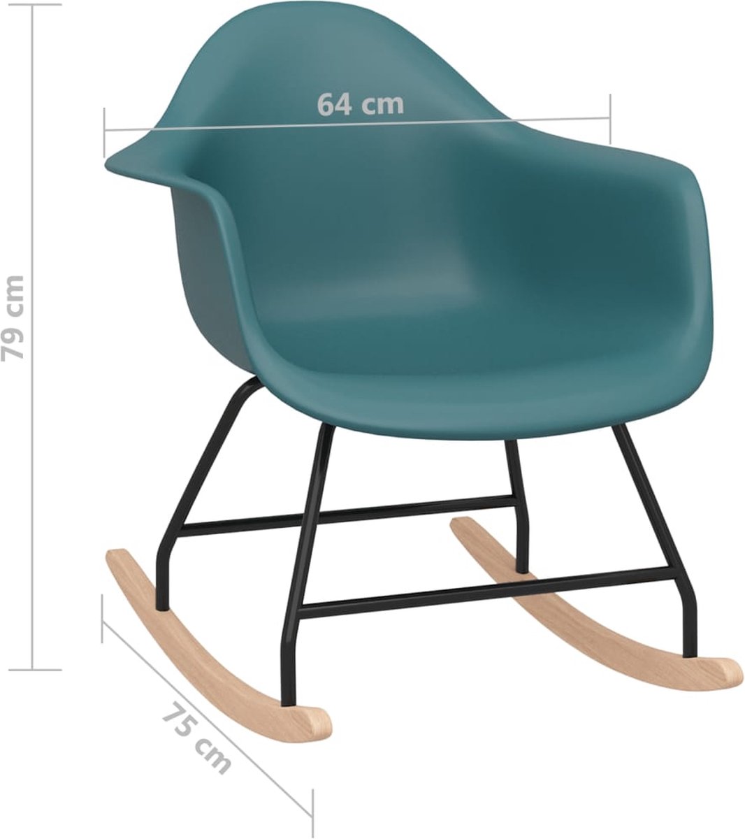 Vidaxl Schommelstoel Pp - Groen