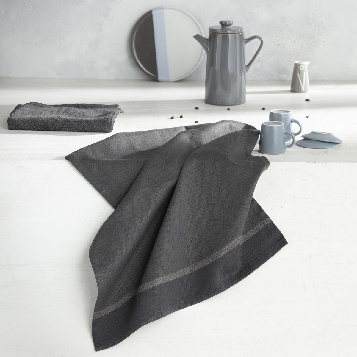 DDDDD Barrier Keukendoek (Set Van 6) - 100% Katoen - Anthracite - Grijs