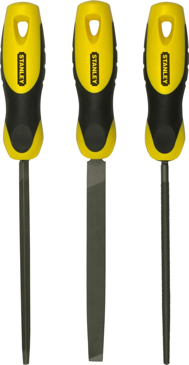 Stanley 3delige Set Vijlen Bastaard 150mm - 0-22-445 - Geel