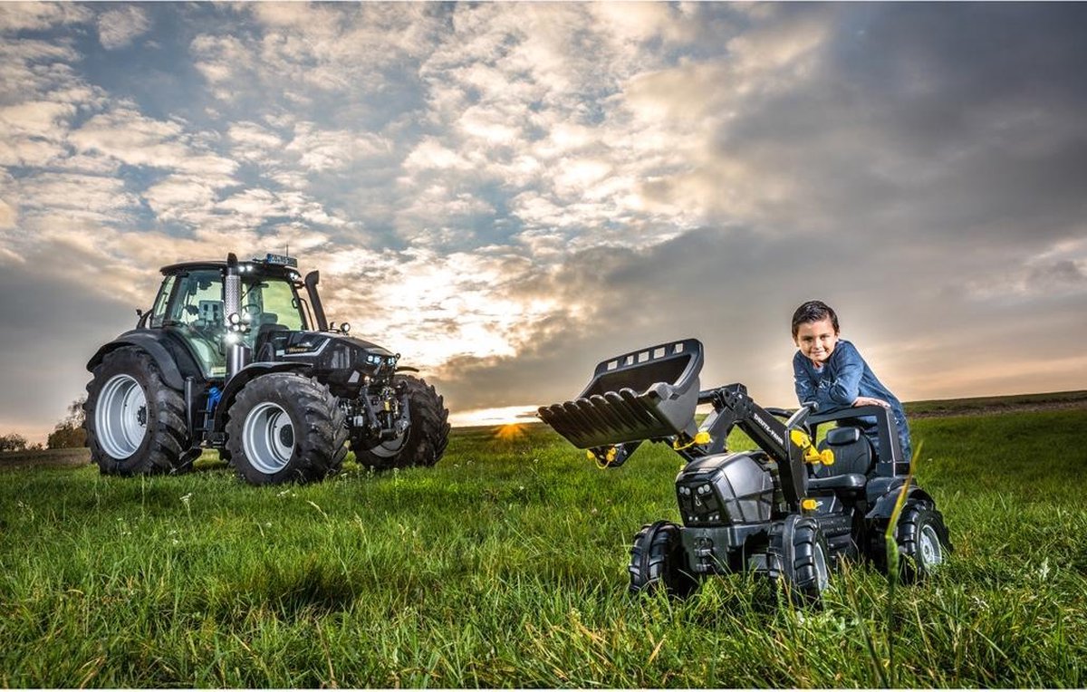 Rolly Toys Traptractor Rollyfarmtrac Deutz Agrotron Warrior - Zwart