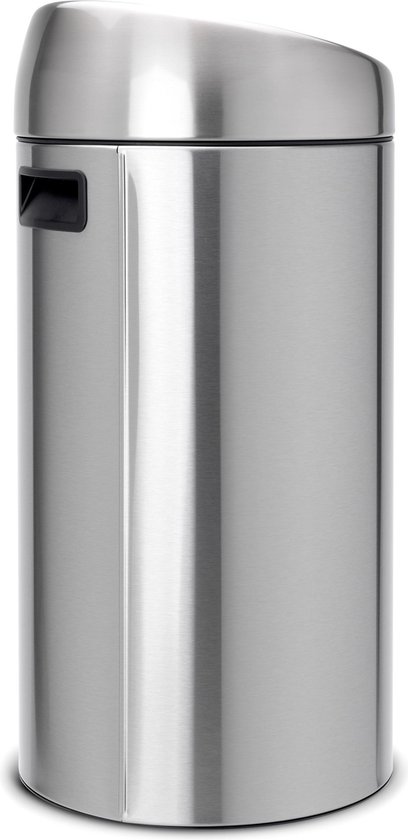 Brabantia Touch Bin Afvalemmer 2 X 20 Liter Met 2 Kunststof Binnenemmers - Matt Steel Fingerprint Proof - Silver