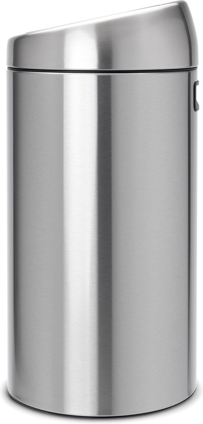 Brabantia Touch Bin Afvalemmer 2 X 20 Liter Met 2 Kunststof Binnenemmers - Matt Steel Fingerprint Proof - Silver