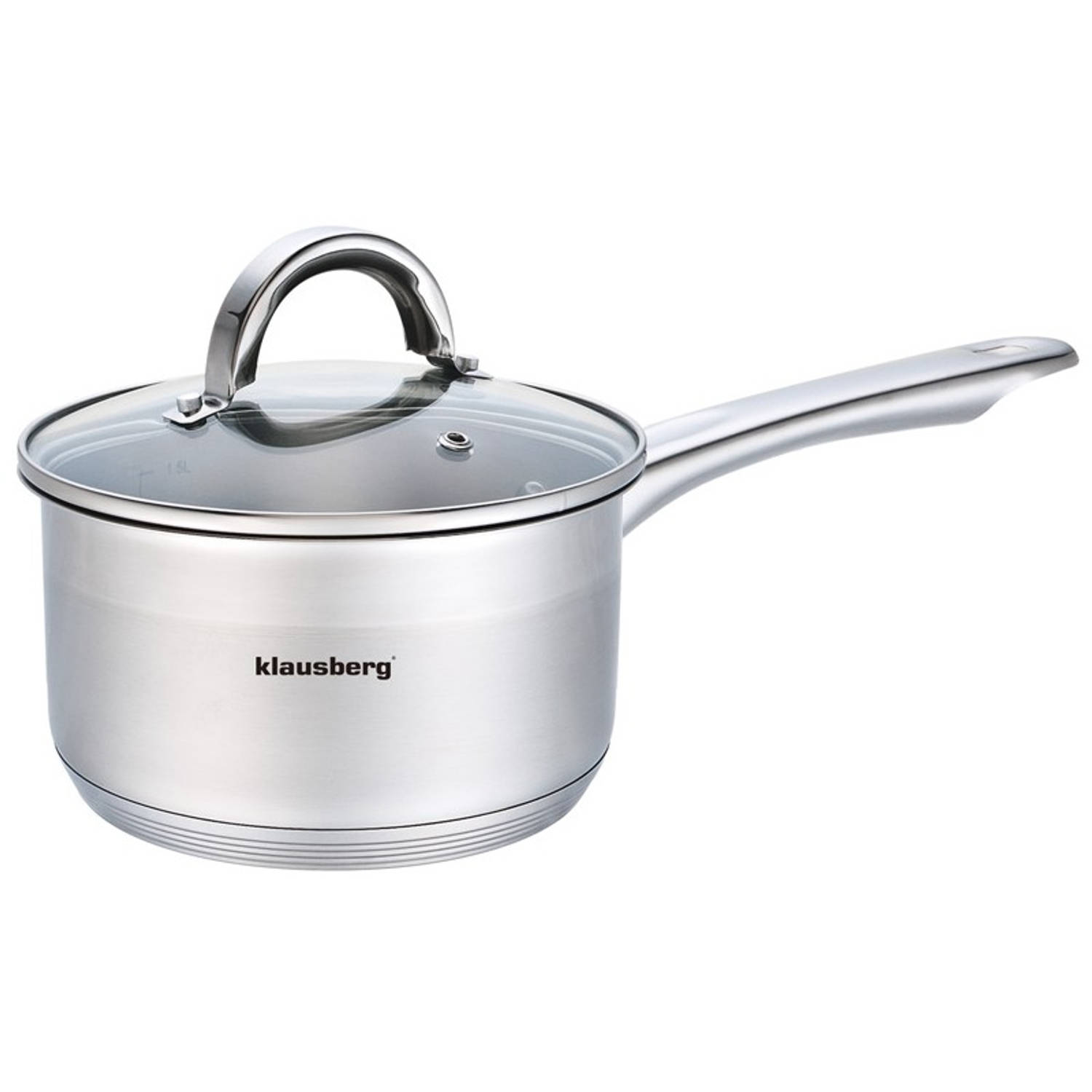 Klausberg 7133 - Steelpan Met Deksel - Sauspan - 16 Cm - 1.5 Liter