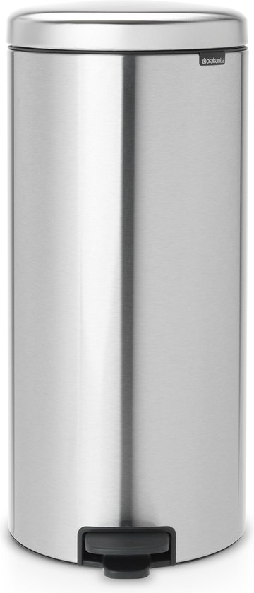 Brabantia Newicon Pedaalemmer 30 Liter Met Kunststof Binnenemmer - Matt Steel Fingerprint Proof - Plata